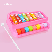 Mijn Hummeltje Tiny Tunes Set™ – Klankrijke Pret – Xylofoon & Piano voor kinderen Roze | Educatief Speelgoed
