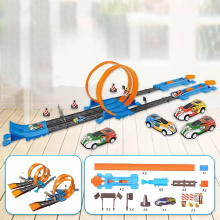 Mijn Hummeltje Double Race Track™   Creatief & Leuk   Looping Racebaan Oranje   Sportauto / Dubbel | Educatief Speelgoed