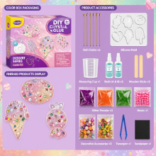 Mijn Hummeltje DIY Crystal Keychain Kit – Creatief & Speels – Sleutelhanger Knutselset Dessert B   Uitgebreid | Educatief Speelgoed