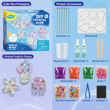 Mijn Hummeltje DIY Crystal Keychain Kit – Creatief & Speels – Sleutelhanger Knutselset Oceaan   Uitgebreid | Educatief Speelgoed