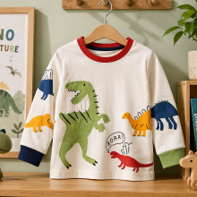 Mijn Hummeltje Kids Dinosaur Sweatshirt – Comfort & Stijl – Dino Kinder Trui Beige / 150 (8 9 jaar) | Educatief Speelgoed