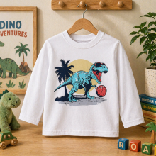 Mijn Hummeltje Kids Dinosaur Sweatshirt – Comfort & Stijl – Dino Kinder Trui Dino Basketbal / 120 (5–6 jaar) | Educatief Speelgoed
