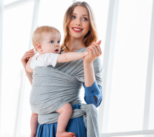 Mijn Hummeltje Mini Fashion™   Super Comfortabel   Draagdoek Lichtgrijs | Educatief Speelgoed