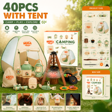 Mijn Hummeltje Kids Camping Adventure – Avontuurlijk & Interactief – Kampeer Set 40 stuks – Incl. Tent | Educatief Speelgoed