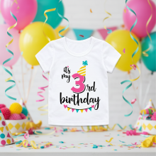Mijn Hummeltje Birthday Graphic Tee – Schattig & Luchtig – Verjaardag Kinder T shirt Roze / 3 jaar (maat 100) | Educatief Speelgoed
