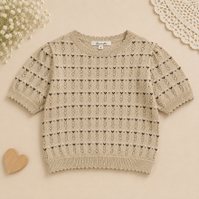 Mijn Hummeltje Girls Summer Fashion Top – Luchtig & Comfort – Vintage Meisjes Top Bruine trui / 100 (3–4 jaar) | Educatief Speelgoed