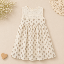 Mijn Hummeltje Short Sleeve Embroidery Dress – Elegant & Comfort – Boutique Meisjesjurk Bloemig / 100 (3–4 jaar) | Educatief Speelgoed