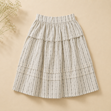 Mijn Hummeltje Chic Skirt & Wide Leg Pants – Elegant & Comfort – Losse Kinderkleding Floral Stripe Tiered Skirt / 110 (4–5 jaar) | Educatief Speelgoed