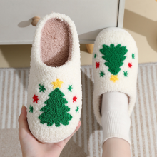 Mijn Hummeltje Noordlicht – Warm & Feestelijk – Pluche Kerstpantoffels met motief Kerstboom / 40 41 | Educatief Speelgoed