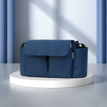 Mijn Hummeltje ToddlerOrganizer – Waterafstotend & Ruim – Kinderwagen Organizer met Flessenhouders Donkerblauw | Educatief Speelgoed