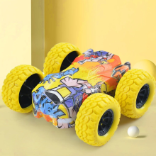 Mijn Hummeltje Double Stunt Car™   Dubbelzijdig Plezier   Speelgoedauto Geel | Educatief Speelgoed