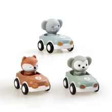 Mijn Hummeltje AnimalRide – Speels & Schattig – Silicone Dierenauto (3 stuks) Olifant   Vos   Aap | Educatief Speelgoed