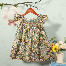 Mijn Hummeltje Floral Dress – Licht & Luchtig – Meisjes Flutter Sleeve Jurk Wilde Bloemenpracht / 110 (3 4 jaar) | Educatief Speelgoed