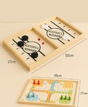 Mijn Hummeltje Foosball™   Gemakkelijk Op Te Zetten   Houten bordspel Groot + Mens erger je niet | Educatief Speelgoed