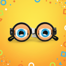 Mijn Hummeltje FunGoggles – Grappig & Interactief – Grote Ogen Knipper Bril Speelgoed Zwart | Educatief Speelgoed