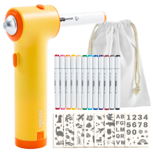 Mijn Hummeltje PaintBuddy – Creatief & Educatief – Draagbare Airbrush Tekenset Geel | Educatief Speelgoed