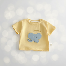 Mijn Hummeltje LittlePatch – Cartoon & Leuk  – Kinder T shirt met Cartoon Patches Geel / 110 (2–3 jaar) | Educatief Speelgoed