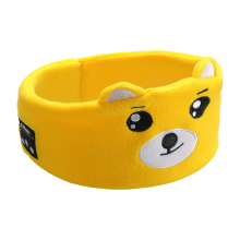 Mijn Hummeltje SilentRhythm – Muzikale Slaapmasker & Dieren – Draadloze Oogmasker met Bluetooth Gele beer | Educatief Speelgoed