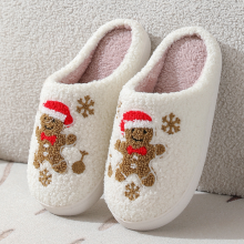 Mijn Hummeltje Noordlicht – Warm & Feestelijk – Pluche Kerstpantoffels met motief Peperkoekkerstman 1 / 44 45 | Educatief Speelgoed