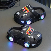 Mijn Hummeltje GlowRun – Stijlvol & Fun – LED Auto Slippers Zwart / 22–23 (3–4 jaar) | Educatief Speelgoed