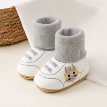 Mijn Hummeltje LittleCloud – Knus & Praktisch – Warme Babyschoenen met Hoge Sok Grijs / 16 (12–18 maanden) | Educatief Speelgoed