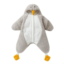 Mijn Hummeltje LittlePenguin – Zacht & Warm – Baby Pinguin Jumpsuit Slaapzak Grijs / 73 (6–9 maanden) | Educatief Speelgoed