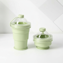 Mijn Hummeltje FlexiCup – Praktisch & Draagbaar – Opvouwbare Siliconen Drinkbeker Groen | Educatief Speelgoed