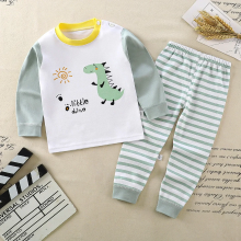 Mijn Hummeltje SleepBuddy – Zacht & Comfortabel – Kinder Pyjamaset met Lange Mouwen Groene Strepen / 110 (2–3 jaar) | Educatief Speelgoed