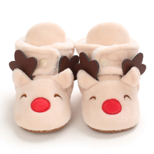 Mijn Hummeltje Mini Fashion™   Kerst Kinder Pantoffels Apricot   Rendier / 22 (6 12 maanden) | Educatief Speelgoed