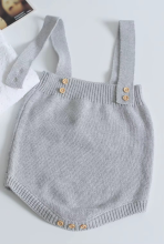Mijn Hummeltje Mini Fashion™   Schattige Gebreide Babyromper Grijze romper / 70 (6 12 maanden) | Educatief Speelgoed
