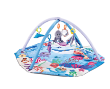 Mijn Hummeltje SensoryHaven – 8 in 1 Groei & Spel – Baby Speelkleed Oceaanblauw | Educatief Speelgoed