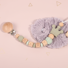 Mijn Hummeltje Personalized Pacifier Chain – Veilig & Stijlvol   Gepersonaliseerde fopspeenketting Groen | Educatief Speelgoed