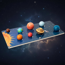 Mijn Hummeltje Wooden Solar System – Leerzaam & Ontdekkend – Planeten Speelset | Educatief Speelgoed