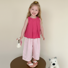Mijn Hummeltje Sleeveless Tops & Pants – Zacht & Stijlvol – Kinder Kleding Zomer Set Donkerroze / 130 (5–6 jaar) | Educatief Speelgoed
