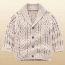 Mijn Hummeltje CozyCub – Comfortabel & Modieus – Gebreide Kinder Cardigan Sweater Beige / 100 (18 24 maanden) | Educatief Speelgoed