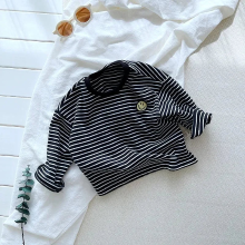 Mijn Hummeltje Mini Fashion™   Geschikt Voor Elk Seizoen   Lange Mouwen Shirt Zwart   Wit / 80 (9 12 maanden) | Educatief Speelgoed