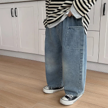 Mijn Hummeltje Mini Fashion™   Straight Leg Jeans   Casual Spijkerbroek Blanco / 80 (12 18 maanden) | Educatief Speelgoed