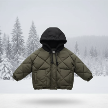 Mijn Hummeltje CozyShield – Warm & Stoer – Gewatteerde Hoodie Jas Groen / 120 (4 5 jaar) | Educatief Speelgoed