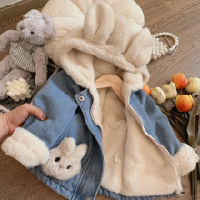 Mijn Hummeltje Girls Bunny Denim Coat – Warm & Comfort – Kinder Jas 120 (5–6 jaar) | Educatief Speelgoed