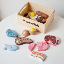 Mijn Hummeltje Cutting Play Set™ – Snij & Speelplezier – Keuken Speelgoed Vlees en Vis | Educatief Speelgoed