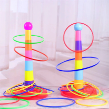 Mijn Hummeltje Throw Rings™ – Mik & Match Spel – Ringen Gooien 1 Toren en 9 Ringen | Educatief Speelgoed