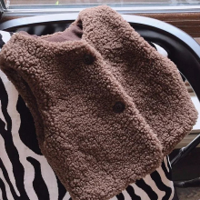 Mijn Hummeltje Mini Fashion™   Pluche & Fijne Stof   Bodywarmer Bruin / 110 (3 4 jaar) | Educatief Speelgoed