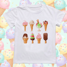 Mijn Hummeltje Boys & Girls Summer Tee – Comfort & Speels – Leuke Print Kinder T shirt Een lekker ijsje / 130 (7–8 jaar) | Educatief Speelgoed