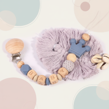 Mijn Hummeltje Personalized Pacifier Chain – Veilig & Stijlvol   Gepersonaliseerde fopspeenketting Blauw | Educatief Speelgoed