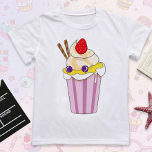 Mijn Hummeltje Boys & Girls Summer Tee – Comfort & Speels – Leuke Print Kinder T shirt Cupcake genot / 110 (5–6 jaar) | Educatief Speelgoed
