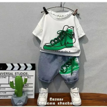 Mijn Hummeltje Mini Fashion™   Geschikt Voor De Zomer   Zomerset Jongens Witte Set / 80 | Educatief Speelgoed