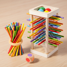 Mijn Hummeltje Wooden Stick Battle Game – Denken & Interactief – Strategie Bordspel Trek de stok Toren (volledig hout) | Educatief Speelgoed