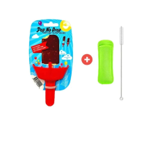 Mijn Hummeltje Icelolly Buddy™   Knoeivrij Genieten   Ijshouder Rood | Educatief Speelgoed