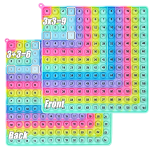 Mijn Hummeltje Multicolor Fidget Board™   Verbeter rekenvaardigheid   Reken Fidget Bord Regenboog (licht) | Educatief Speelgoed