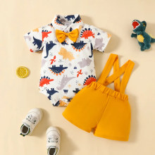 Mijn Hummeltje Mini Fashion™   Voor de allerkleinste   Tweedelige Bodysuit Dinosaurus / 74 (6 9 maanden) | Educatief Speelgoed